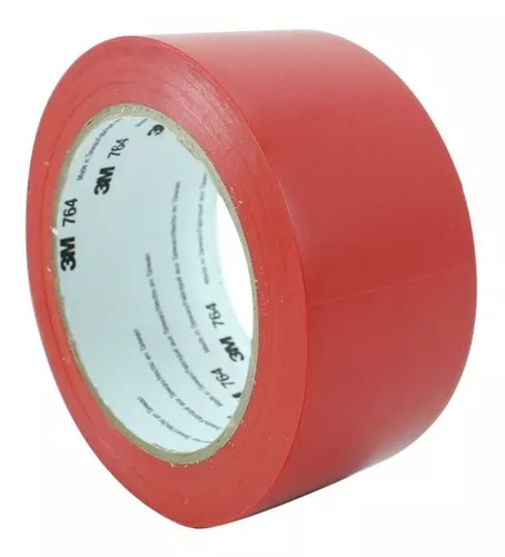 3M CINTA PRECAUCIÓN ROJO 50MM X 32M (764)(H)