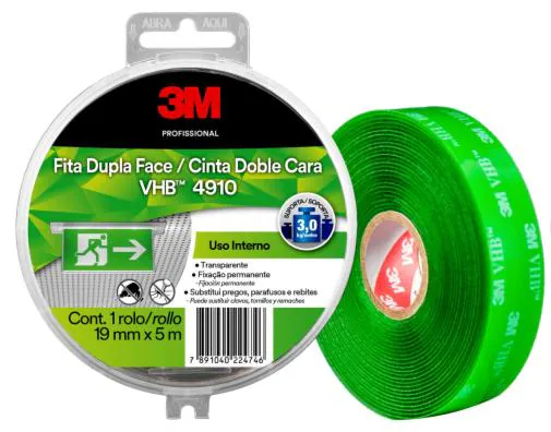 3M CINTA VHB P/INTERIORES 19MM X 5M (4910)(H)