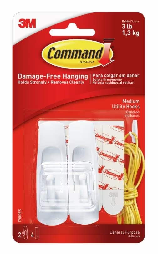 3M GANCHO COMMAND 1.3KG MEDIANO C/2PZ (17001ES) (H)