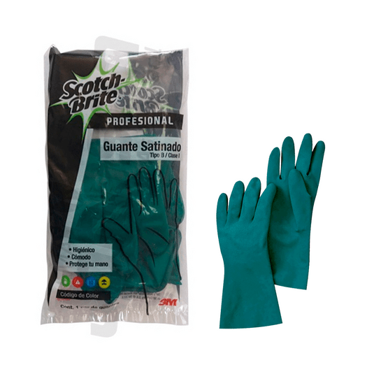 3M GUANTE SATINADO VERDE GRANDE 8-8 1/2 PAR (H)