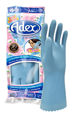 ADEX GUANTE AFELPADO AZUL N.8 PAR