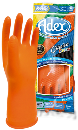 ADEX GUANTE COLORS NARANJA No.9 PAR