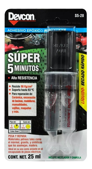 DEVCON ADHESIVO JERINGA SÚPER RÁPIDO 5 MINUTOS 25ML (S5-28)(H)