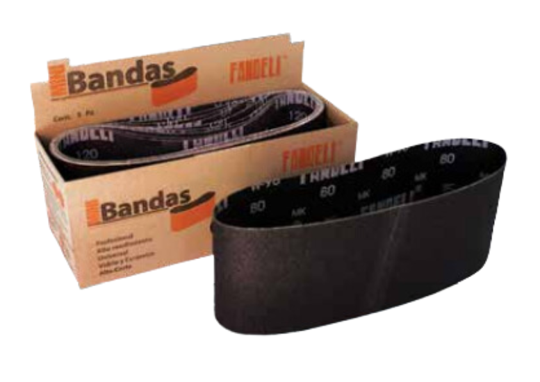 BANDA OXALUM FANDELI W-98 4"x24" GRANO 220 P/VIDRIO (00570)