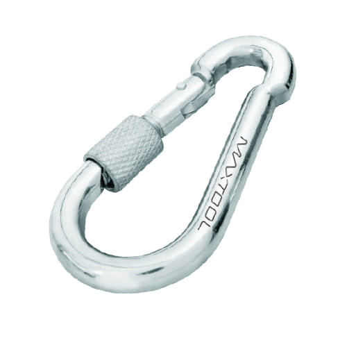 AKSI BANDOLA MOSQUETÓN ACERO C/SEGURO 1/4" (303353)(H)