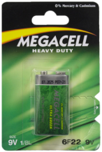 BLISTER C/1 PILA ZINC CARBÓN MEGACELL "9V" (H)