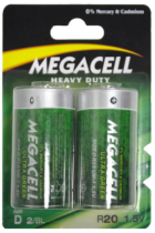 BLISTER C/2 PILAS ZINC CARBÓN MEGACELL "D" (H)