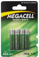 BLISTER C/4 PILAS ZINC CARBÓN MEGACELL "AAA" (H)
