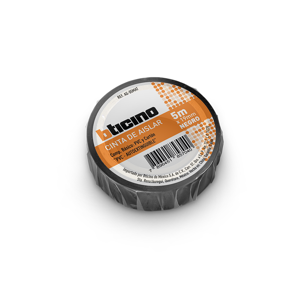 BTICINO CINTA AISLANTE NEGRA 19MM X 5M C/10PZ (E)