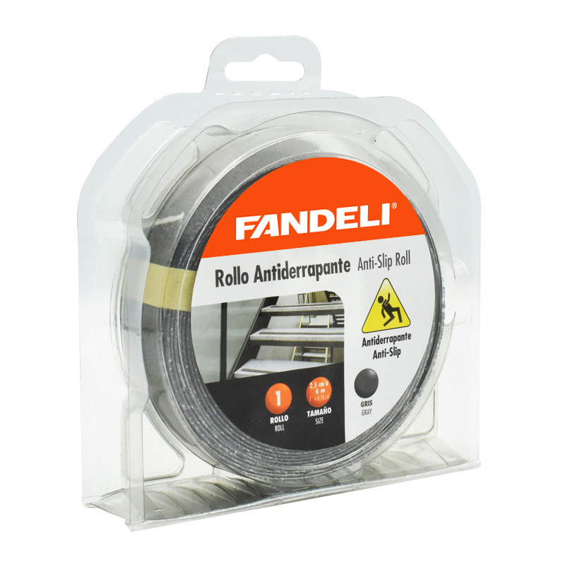 CINTA ANTIDERRAPANTE FANDELI NEGRO P/INTERIORES 1" X 6 m (26255)