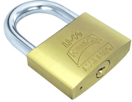 CANDADO PHILLIPS LI-60 LATÓN MACIZO (MX1568)(H)