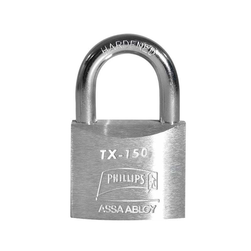CANDADO PHILLIPS TX-150 LLAVE TETRA METÁLICO (MX2292)(H)