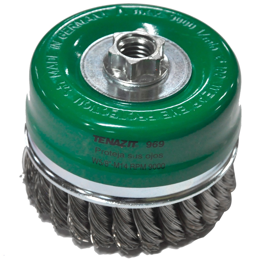 CEPILLO AUSTROMEX TIPO COPA TRENZADA INOXIDABLE 4" (969)(H)