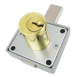 CERRADURA PHILLIPS 250 CHICA LATÓN P/MUEBLE (MX32)(H)
