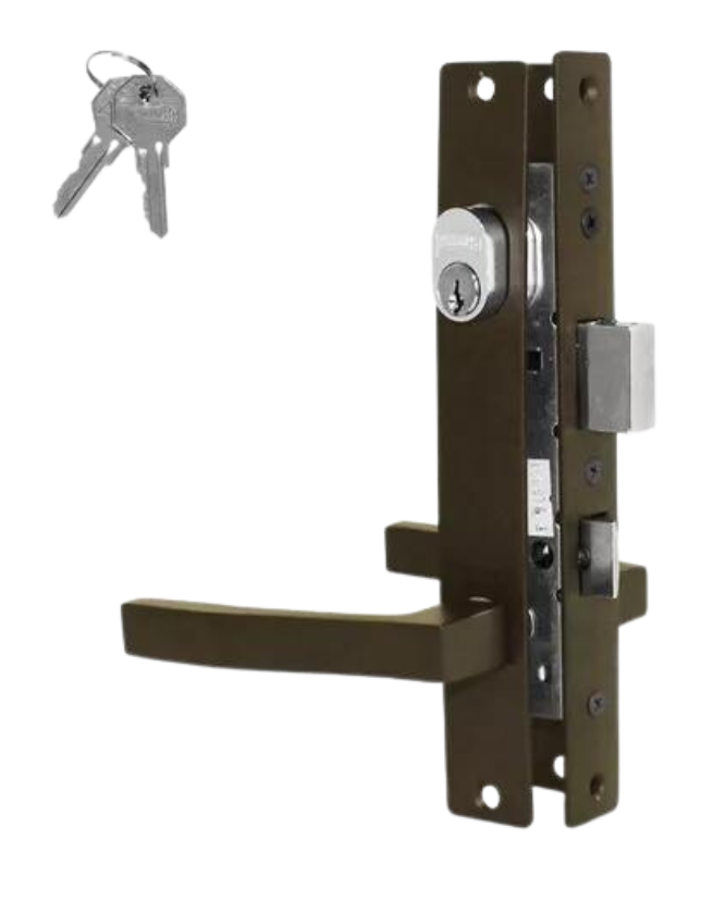 CERRADURA PHILLIPS 575 JALADERA-MANIJA BRONCE P/ALUMINIO (MX1728)(H)