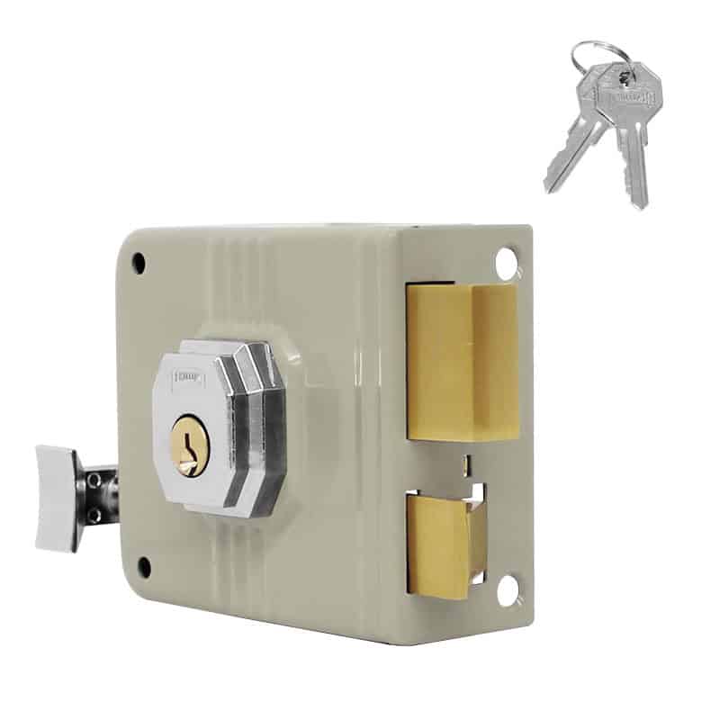 CERRADURA PHILLIPS 675 CLÁSICA DERECHA BEIGE SOBREPONER (MX88)(H)