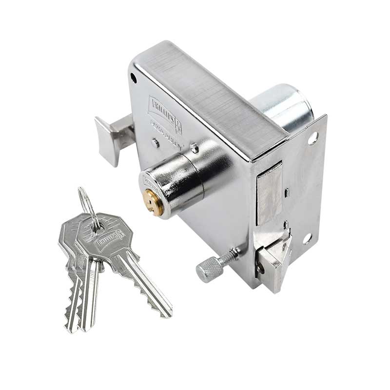 CERRADURA PHILLIPS 715 INSTAFÁCIL IZQUIERDA CROMO SOBREPONER (MX3587)