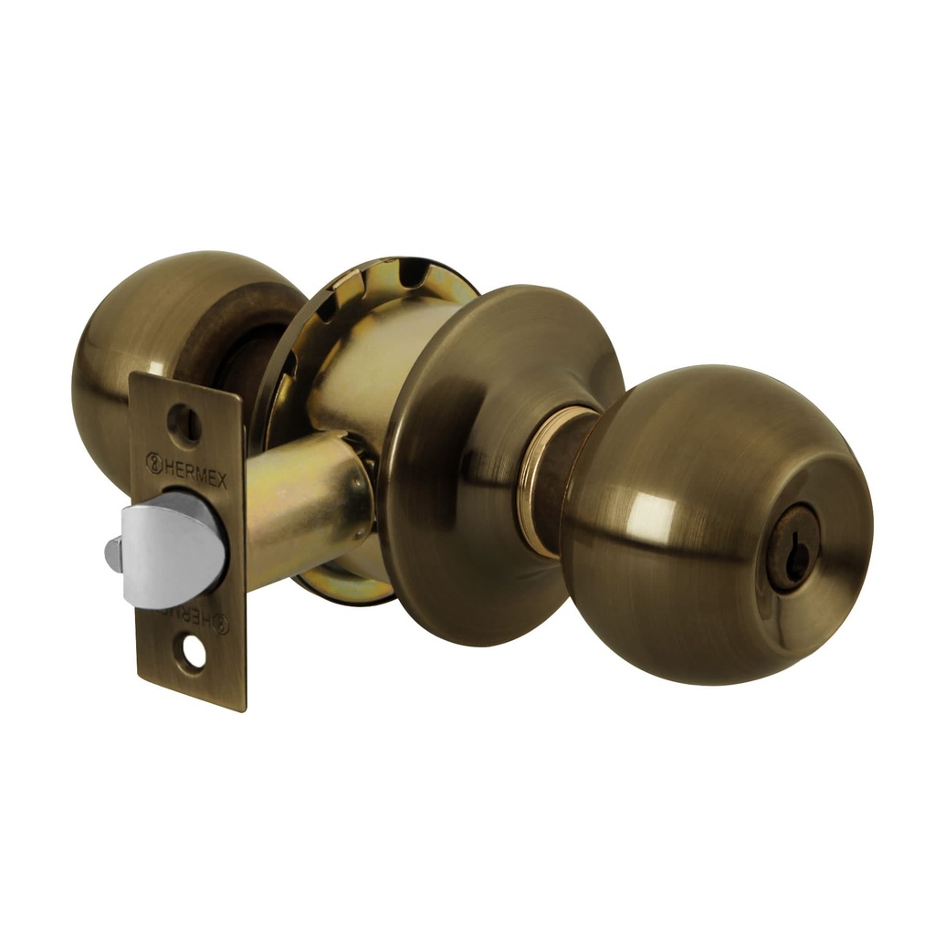 CERRADURA YALE BALL ENTRADA LATÓN ANTIGUO (MX80053)