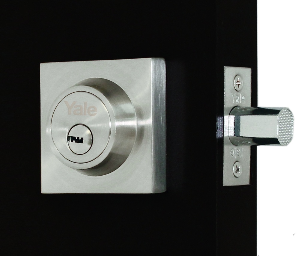 CERROJO ARGOS CUADRADO YALE LLAVE-LLAVE LATÓN ANTIGUO (MX89222)