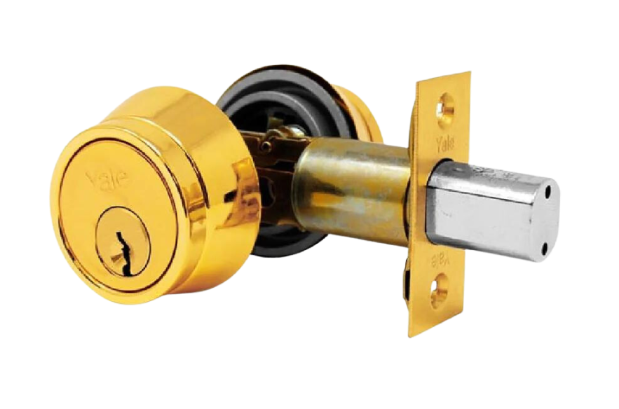 CERROJO YALE B400P LATÓN BRILLANTE LLAVE-LLAVE  (MX80711)