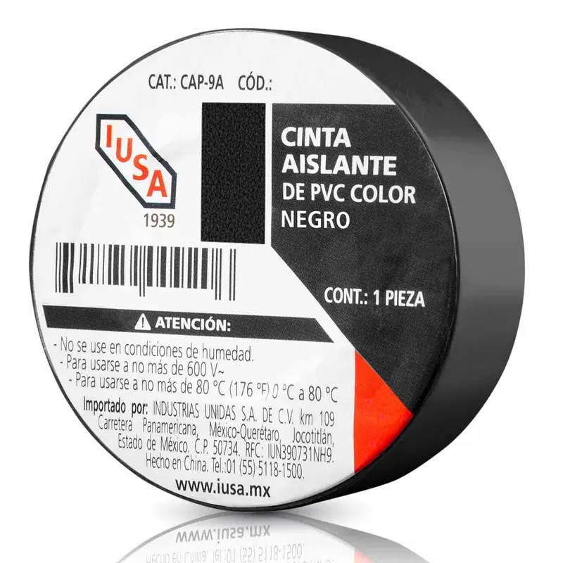 IUSA CINTA AISLANTE NEGRA 19MM X 18M (616313)(E) DDD