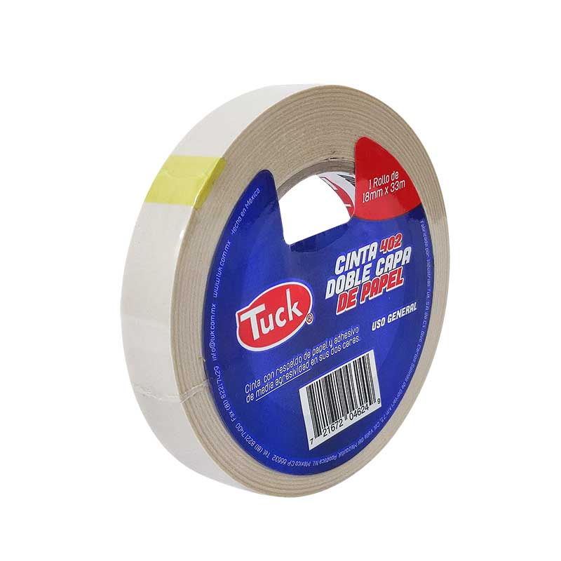 CINTA TUK DOBLE CAPA 402 RESPALDO PAPEL 24MM X 33M (420202)