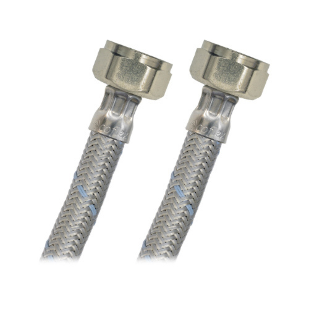 COFLEX MANGUERA ACERO BÁSICO P/LAVABO-FREGADERO 1/2" F.I.P. x 1/2" F.I.P. 1M (LL-A100)