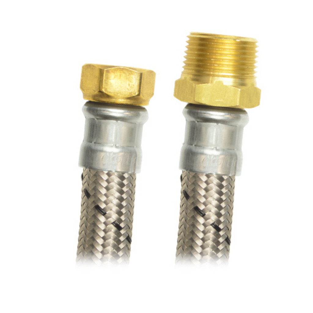 COFLEX MANGUERA ACERO P/BOILER 1/2" F.I.P. x 3/4" M.N.P.T. 60CM (AB-G60)