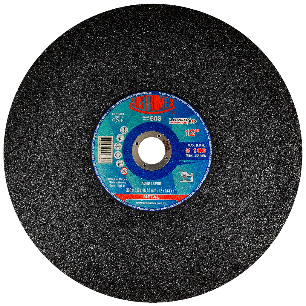 DISCO ESTACIONARIO AUSTROMEX P/CORTE METAL 12" (503)(H)
