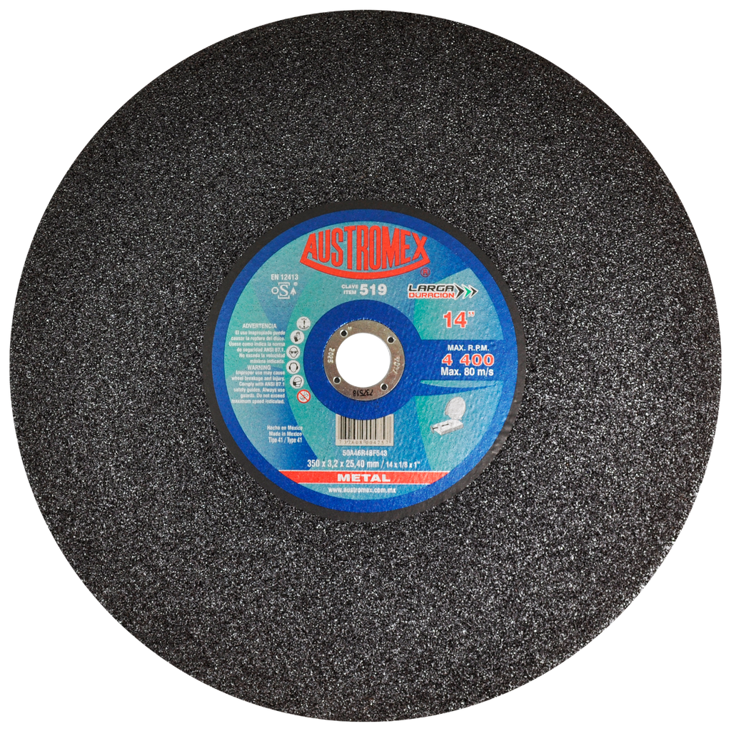 DISCO ESTACIONARIO AUSTROMEX P/CORTE METAL 14" (519)(H)