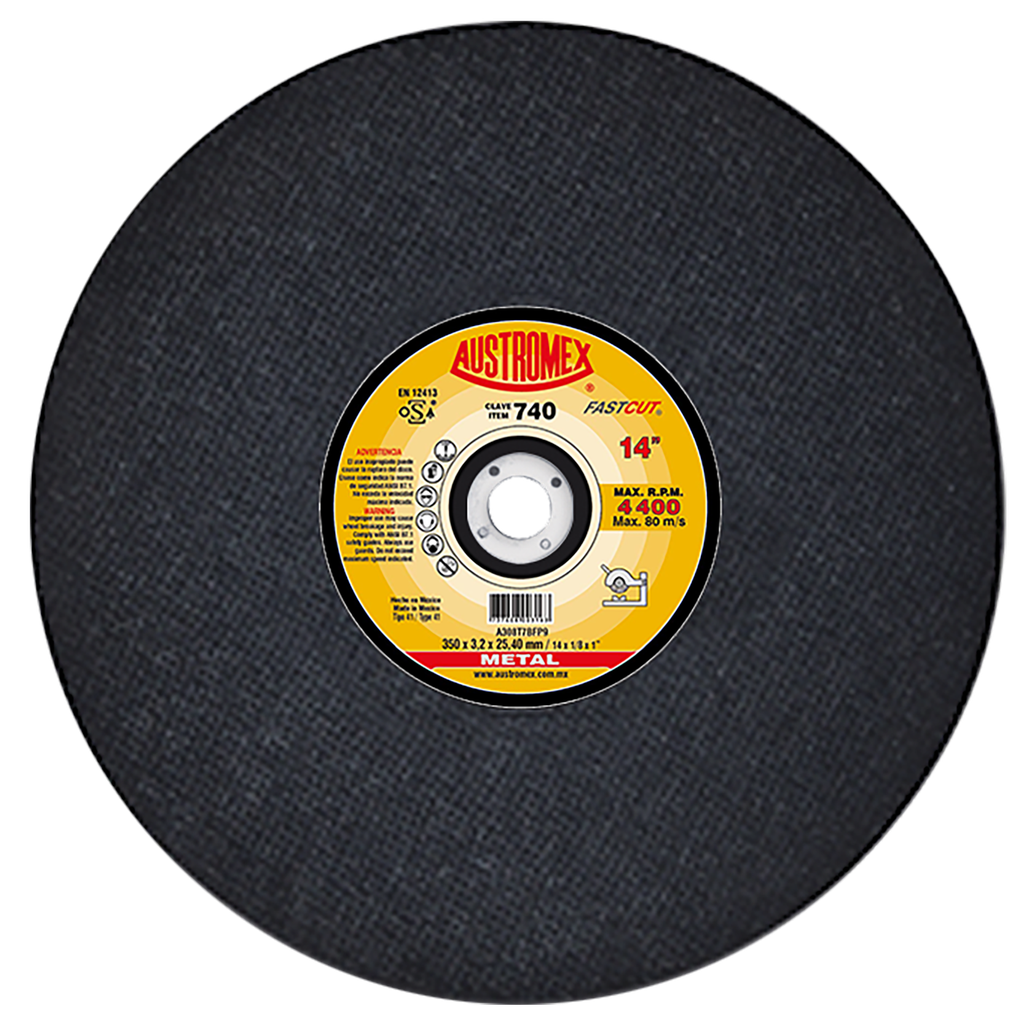 DISCO ESTACIONARIO AUSTROMEX P/CORTE METAL 14" (740)(H)