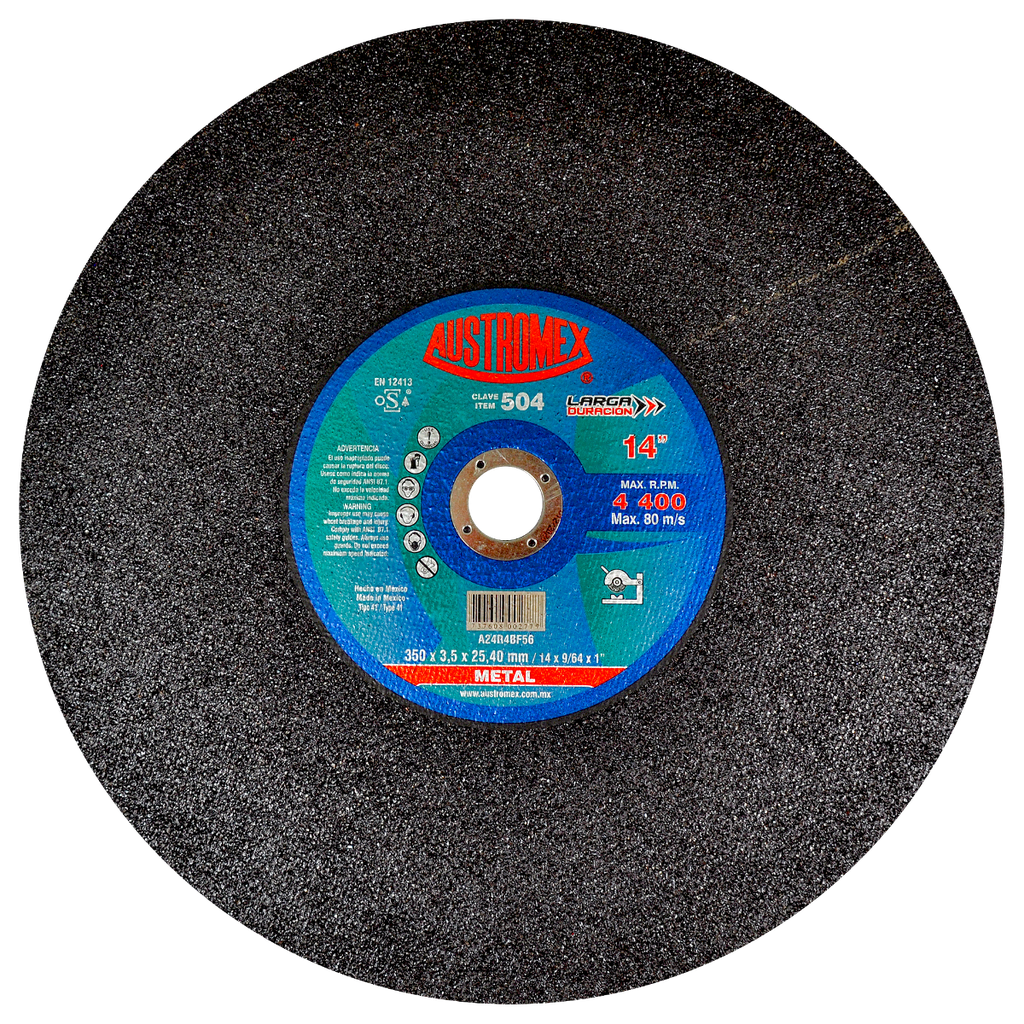 DISCO ESTACIONARIO AUSTROMEX P/CORTE METAL 14" (504)(H)