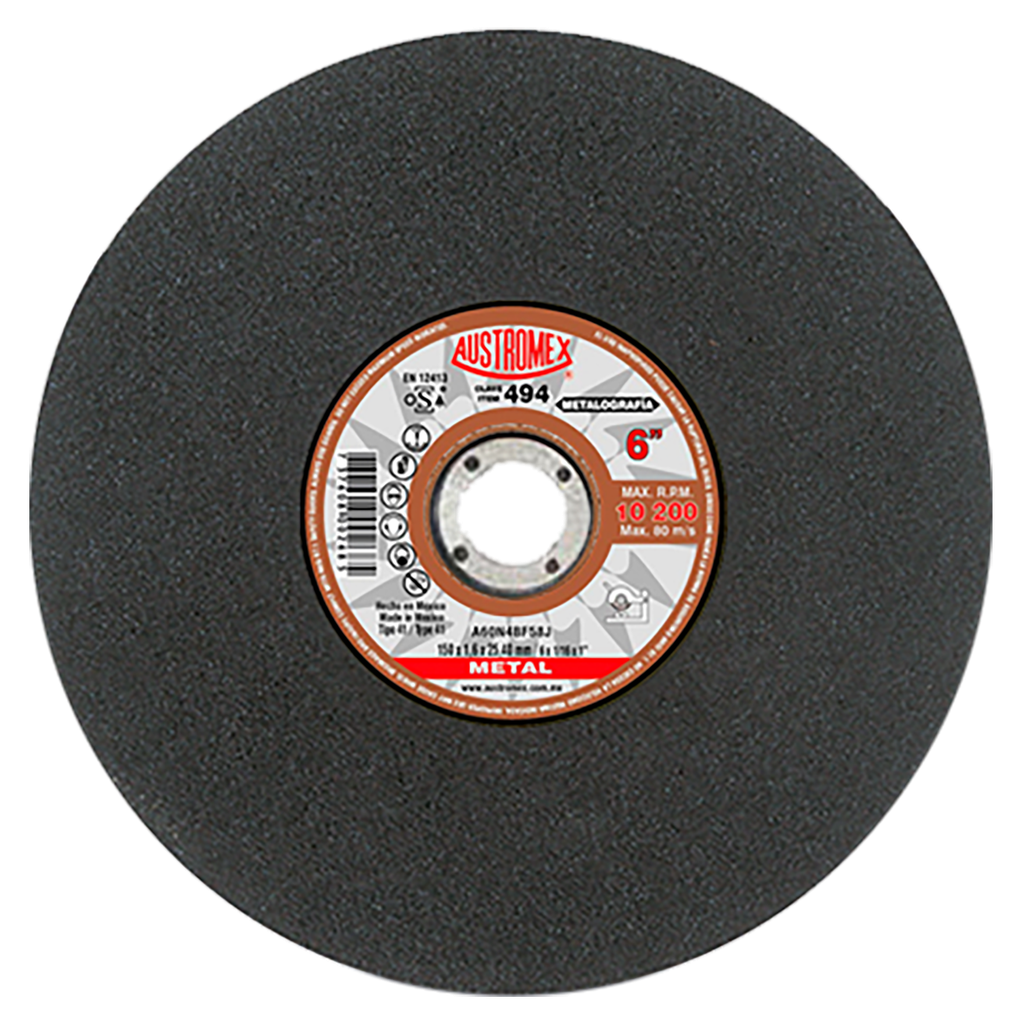 DISCO PLANO AUSTROMEX P/CORTE METAL 6" (494)(H)