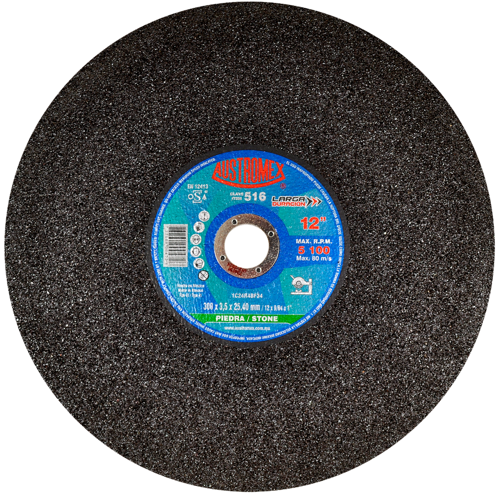 DISCO ESTACIONARIO AUSTROMEX P/CORTE PIEDRA 12" (516)(H)