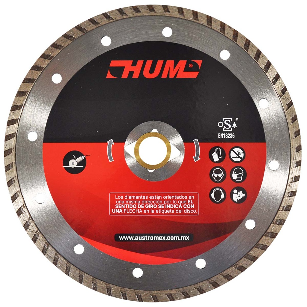 DISCO DIAMANTE AUSTROMEX TURBO USO GENERAL 7" (2560)(H)
