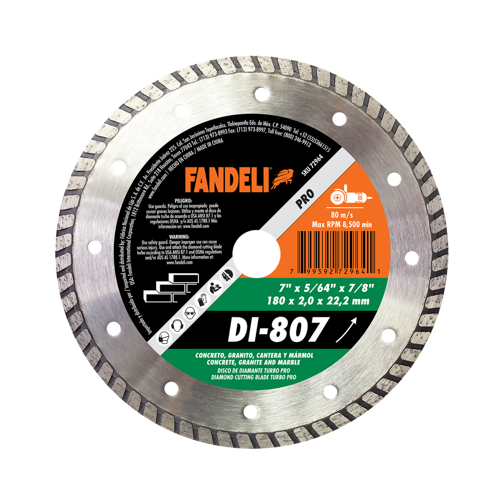 DISCO DIAMANTE FANDELI TURBO 7" (72964)(H)