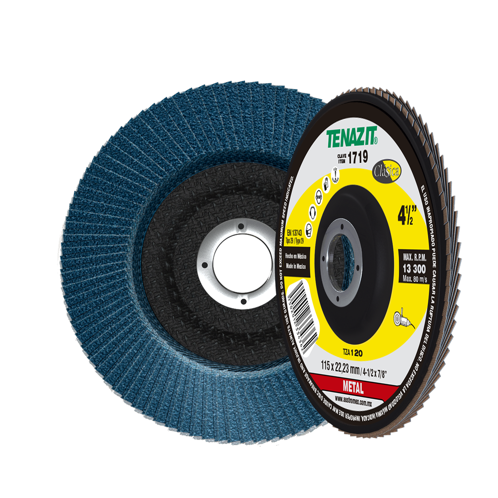 DISCO LAMINADO AUSTROMEX TZA 4-1/2" GRANO 120 (1719)(H)