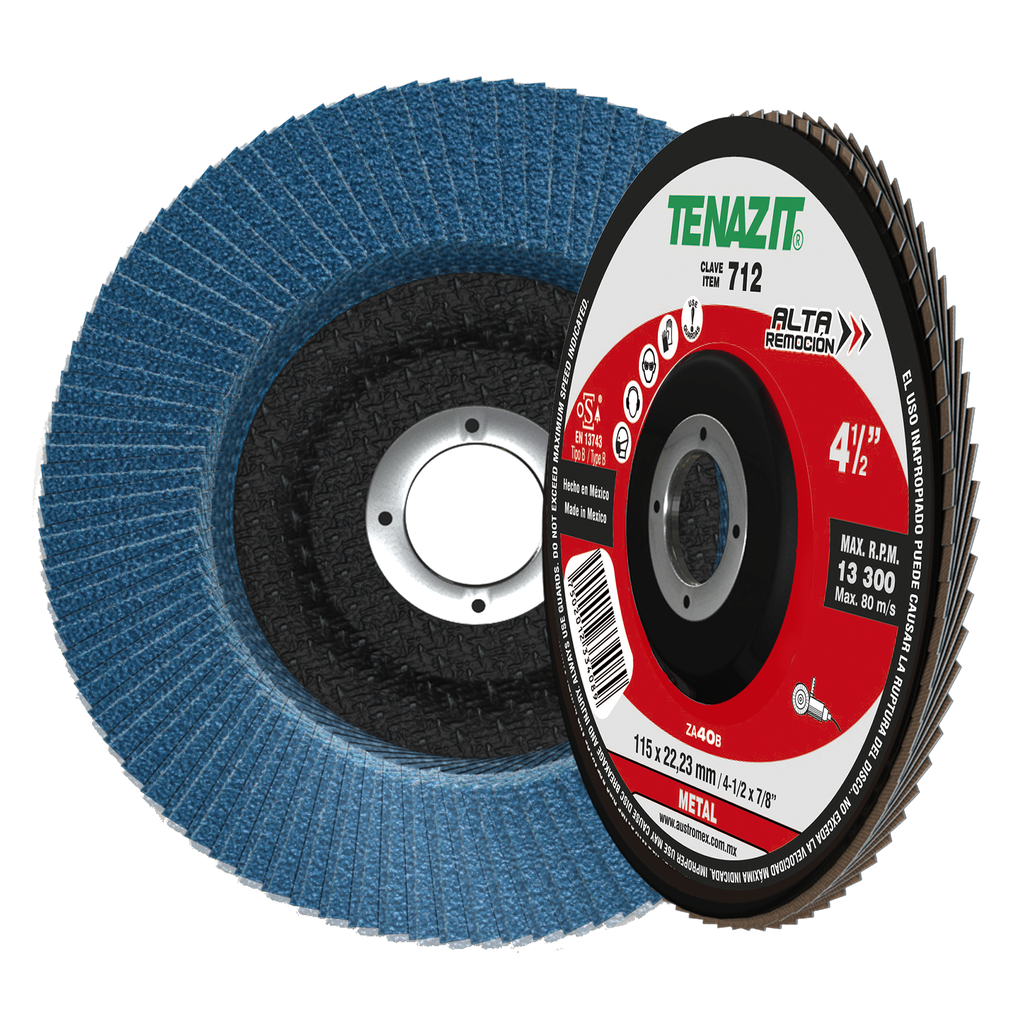 DISCO LAMINADO AUSTROMEX ZA 4-1/2" GRANO 40 (712)(H)