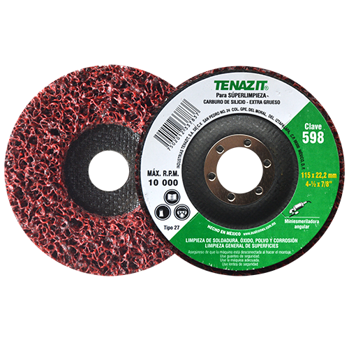 DISCO FIBRA AUSTROMEX P/SUPER LIMPIEZA 4-1/2" (598)(H) DDD