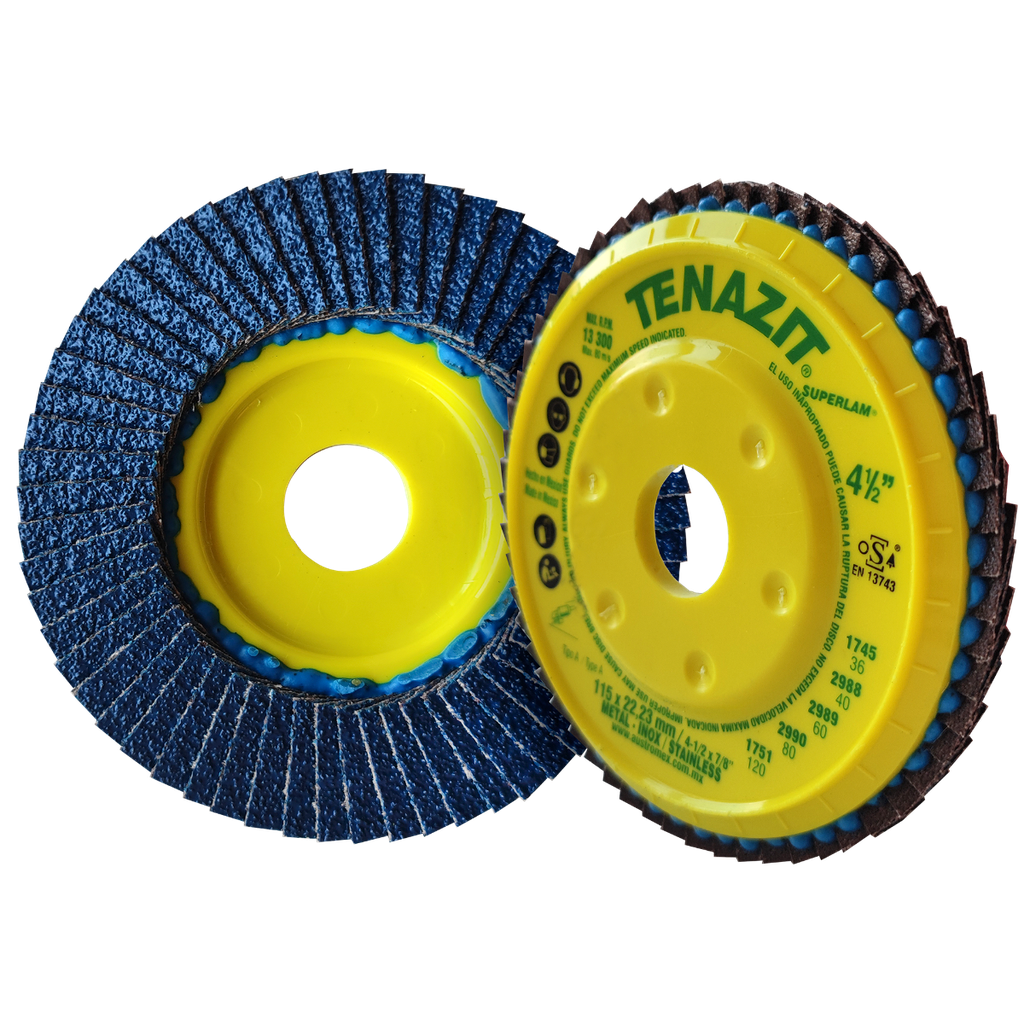 DISCO LAMINADO S/ROSCA AUSTROMEX SUPERLAM 4-1/2" GRANO 40 (2988)(H)