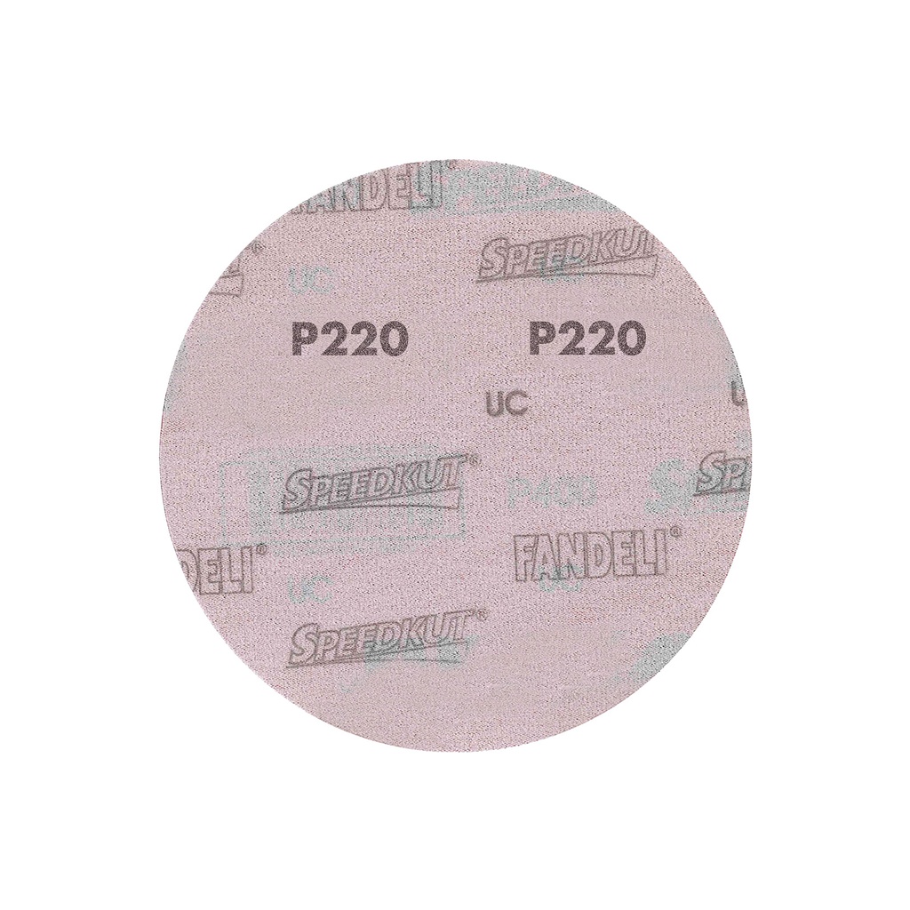 DISCO C/VELCRO 6" FANDELI B080 CIEGO GRANO 220 ROJO (73170)(H)