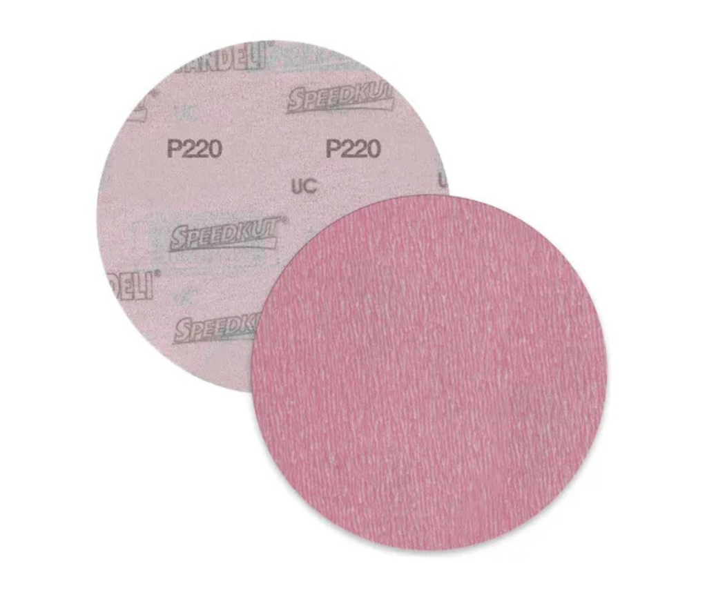 DISCO C/VELCRO 5" FANDELI B080 CIEGO GRANO 220 ROJO (73177)(H)