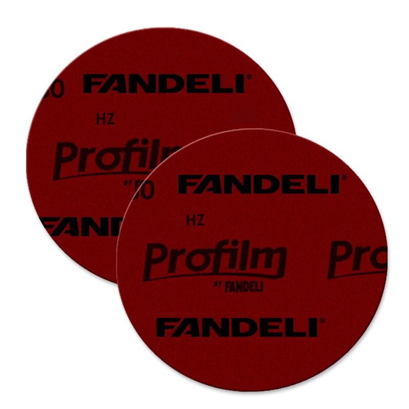 DISCO C/VELCRO FANDELI 6" PROFILM GRANO 220 ROJO (70841)(H)