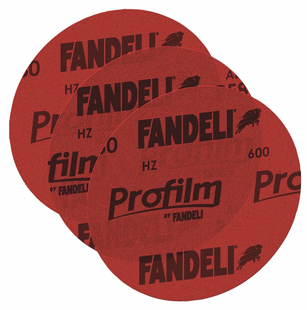 DISCO C/VELCRO FANDELI 6" PROFILM GRANO 320 ROJO (70844)(H)
