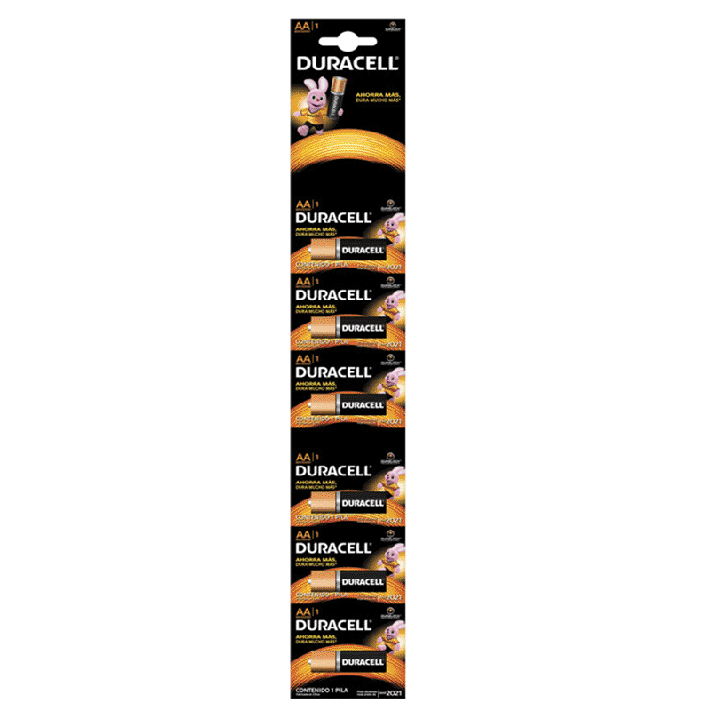 DURACELL AA TIRA C/6 PILAS 18.18PZ  