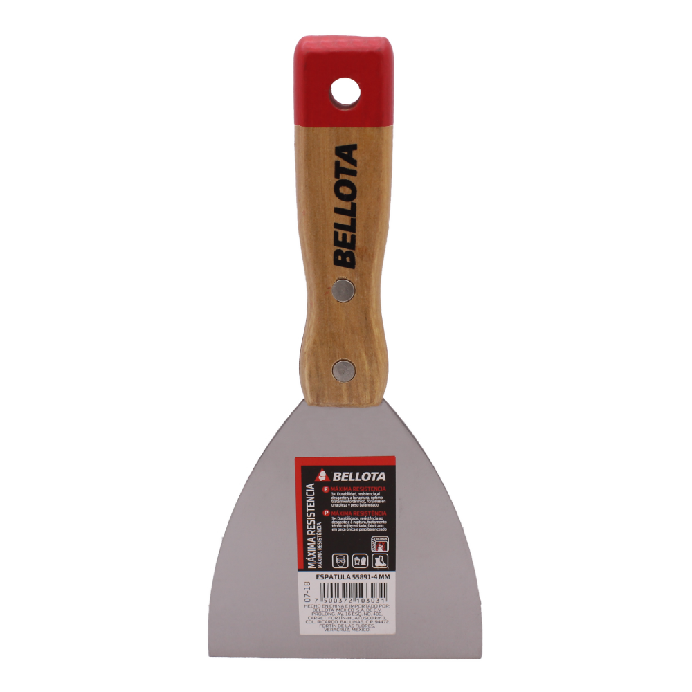 ESPÁTULA RÍGIDA BELLOTA 3" MANGO MADERA (558913)