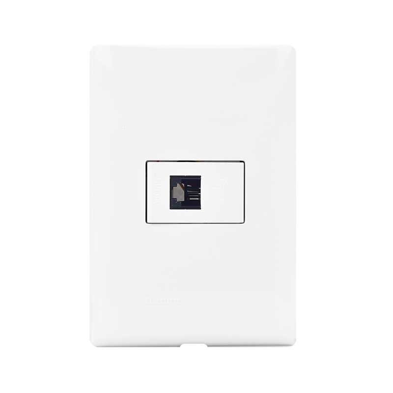 BTICINO PLACA FORZA C/TOMA TELEFÓNICA RJ11 4 HILOS BLANCO (FZA581) (E)