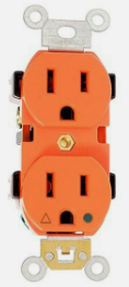 IGOTO CONTACTO DUPLEX ATERRIZADO NARANJA (AC105/2-NA)(E)