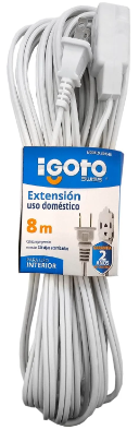 IGOTO EXTENSIÓN DOMÉSTICA BLANCA 8M (ED13-8B)(E)