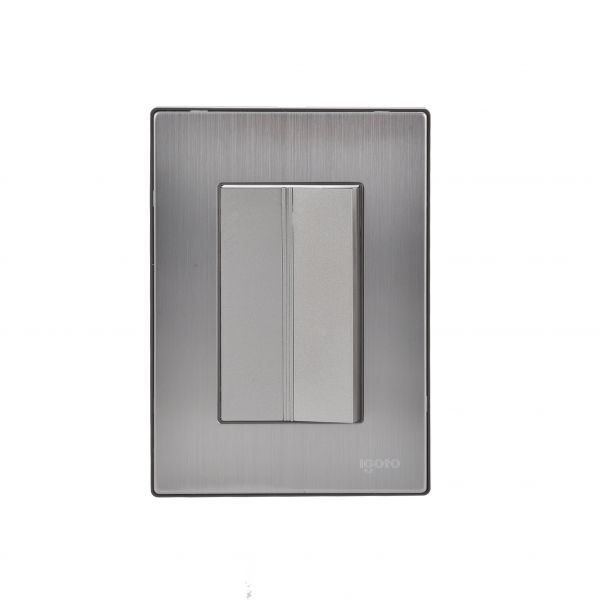 IGOTO PLACA C/1 APAGADOR SENCILLO PLATA (INOX1005)(E)